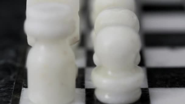 Conjunto de xadrez de mármore — Vídeo de Stock