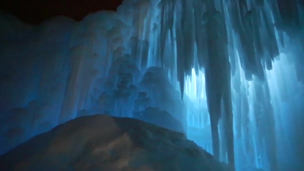 Inside ice castle — Stock Video