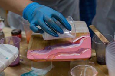 Katran tahtası dekor arka plan parke yakın çekim hobisi.