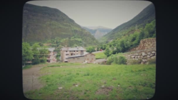 Стародавнє європейське село в горах — стокове відео