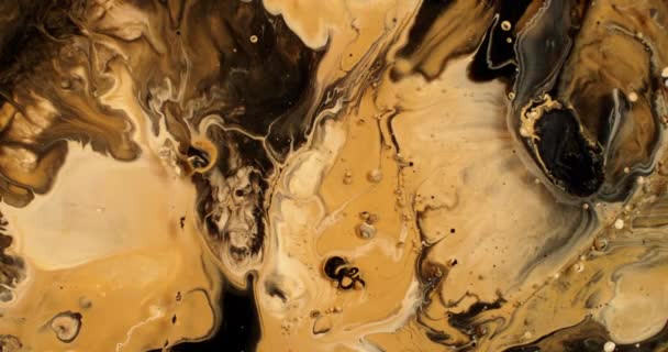 Kahverengi makroda bej sıvı renkler — Stok video