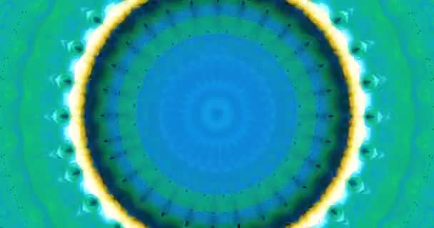 Psikedelik mavi kaleydoskop arkaplanı — Stok video