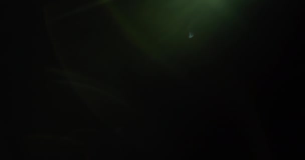 Pack of 4 green lens flares — Stock Video