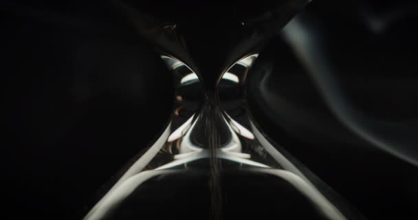 Close up of sand pouring in hourglass — Stock Video