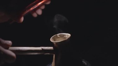 Geceleri geleneksel Türk kahvesi.