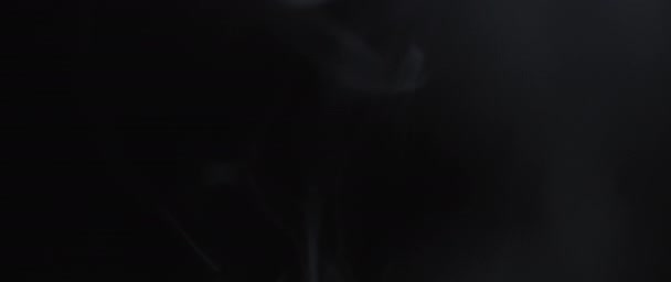 Incenso fumaça queimando no escuro — Vídeo de Stock
