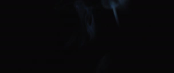 Intense incense flames burning in the dark — Stock video