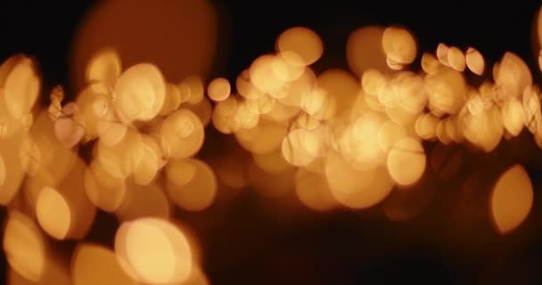 Hermoso fondo bolas bokeh naranja — Vídeos de Stock