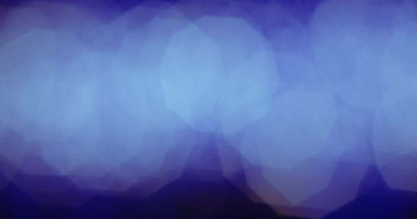 Abstraktes entfokussiertes Hexagon blaues Bokeh — Stockvideo