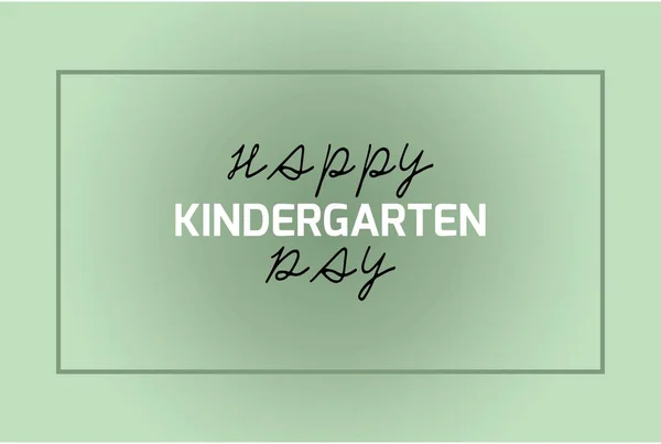 Happy Kindergarten Day Desain Latar Belakang Vektor Perayaan Hari Pendidikan - Stok Vektor