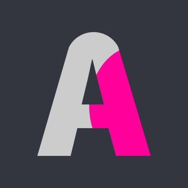 Vektör harfi Bir logo tasarımı işareti