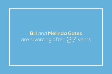 Seattle, WA, USA - May 04, 2021: Bill and Melinda Gates are divorcing after 27 years. Bill gates vector background design. Poster and social media post.  clipart