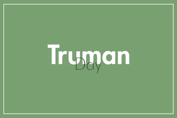 Truman Day Fundo Vetorial Com Bandeira Dos Eua Feriado Para — Vetor de Stock