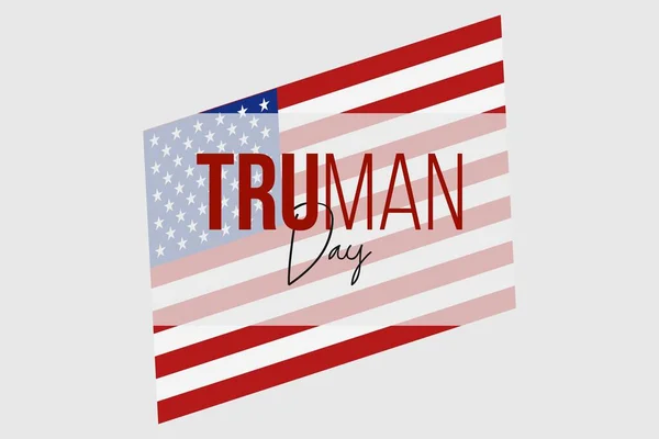 Amerikan bayrağıyla Truman Günü vektör geçmişi. Harry S. Truman 'ın doğumunu kutlamak için bir tatil..