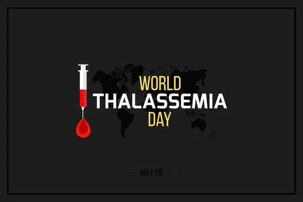 World Thalassemia Day Vector Background Таласемії Успадкованими Порушеннями Крові Які — стоковий вектор