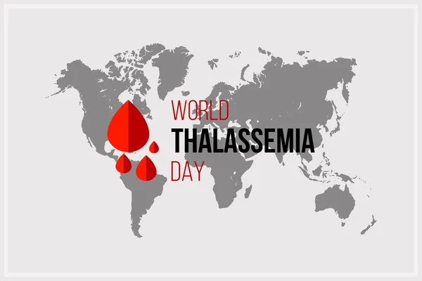 Thalassemia Günü temalı vektör illüstrasyonu. Thalassemias düşük hemoglobin üretimiyle karakterize kan bozukluklarıdır.. 