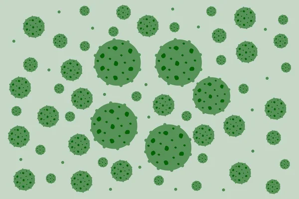 Groene Schimmel Mucormycose Ziekte Symbolen Vector Illustratie — Stockvector
