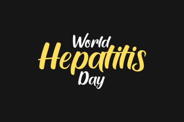 Dünya Hepatit Günü 'nün tipografi metni. Sağlık hizmetleri kavramı