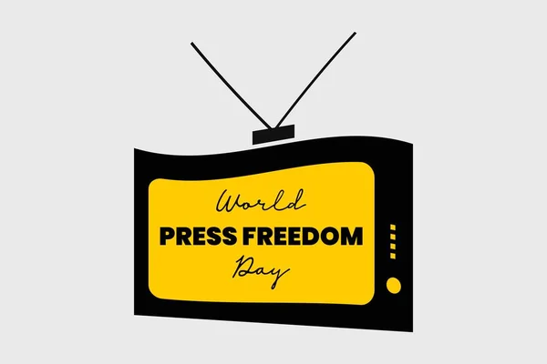 Día Mundial Libertad Prensa Tipografía Vector Ilustración Señal Televisión Concepto — Archivo Imágenes Vectoriales