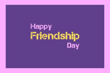 Mutlu Dostluk Günü tipografi metinleri. 
