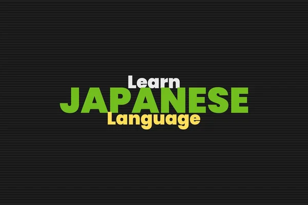 Apprendre Japonais Typographie Vectorielle Design Concept Éducatif — Image vectorielle