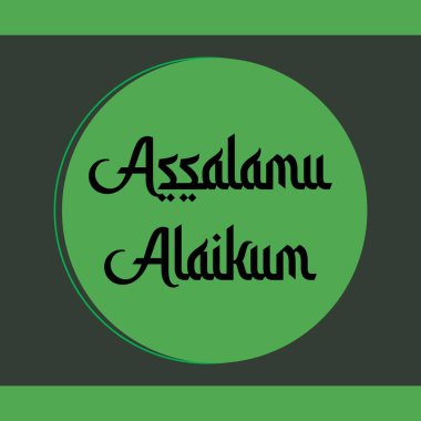 Selamun Aleyküm. Arap stili tipografi metni. İslami tipografi poster tasarımı. 