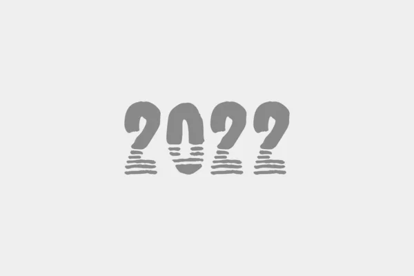 2022 Типографическая Векторная Иллюстрация Новогодний Элемент Фестиваля — стоковый вектор