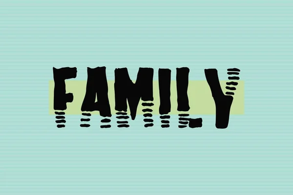 Family Typography Text Vector Design Tricou Familie Design Poster — Vector de stoc