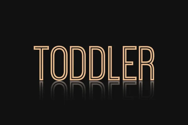 Toddler Typography Vector Shirt Design Typographic Reflection Dark Background — Stock Vector