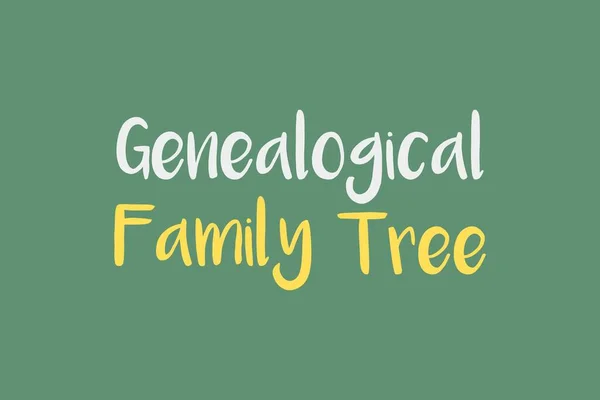 Sukututkimus Family Tree Typografia Suunnittelu — vektorikuva