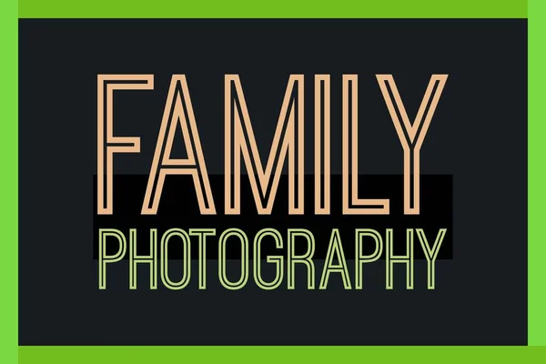 Family Photography Typography Vector Design — 스톡 벡터
