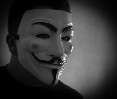 Guy Fawkes Maskesi Nde Poz Veren Adam