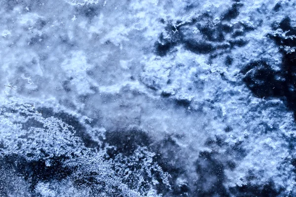 Fond en forme de glace d'hiver Abstrait Bleu tonique — Photo