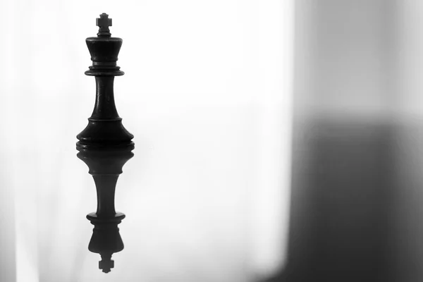 King Chess Piece in Monochrome — Stock Photo, Image