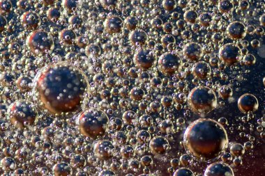 Su balonu soyut ışık aydınlatma gümüş üzeri yağlıboya