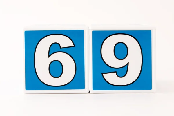 번호 69 자녀의 빌딩 블록 — 스톡 사진