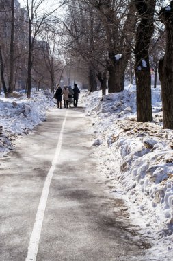 Kışın Kar Temizlendi Kaldırım