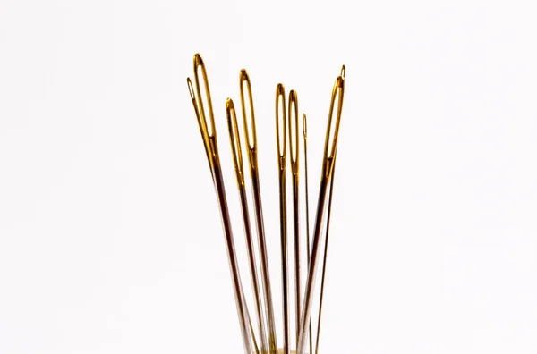 Sewing Needles Gold and Silve — Stock Photo, Image