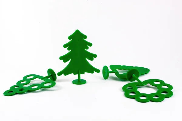 Пластиковые деревья Фелле — стоковое фото