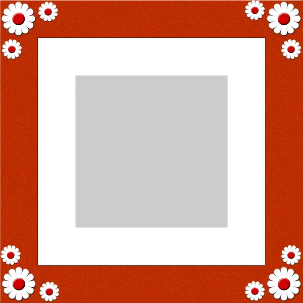 Quadro de fotografia forma de flor — Fotografia de Stock