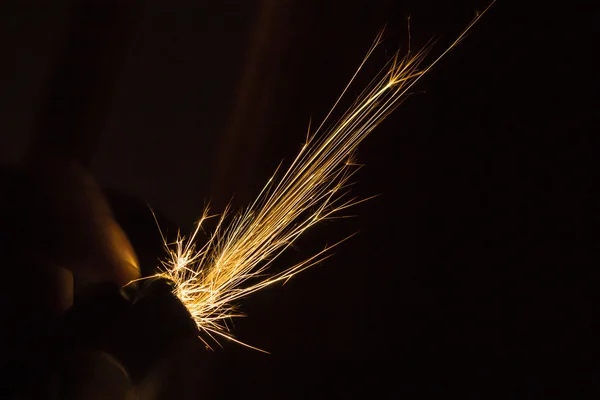 Gold Lighter Sparks — Stock Photo, Image