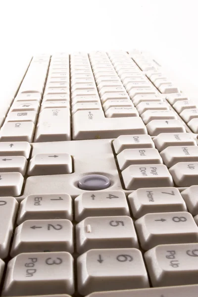 Keyboar computador branco — Fotografia de Stock