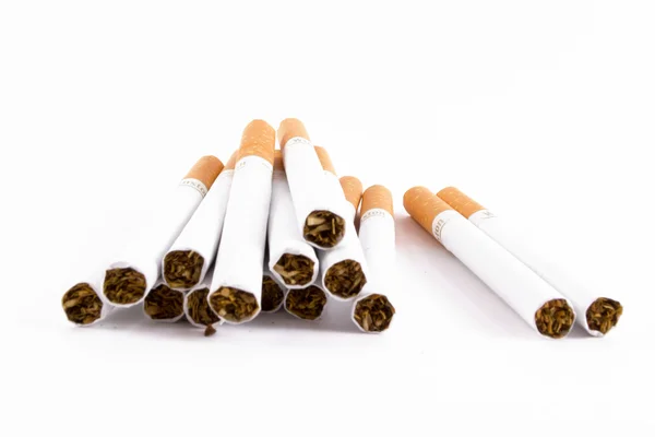 Cigarettes Isolated on Whit — Stock Photo, Image