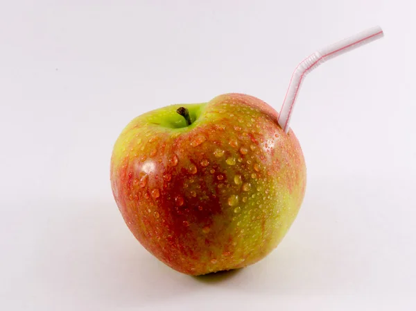 Ένα μήλο ποτό Stra — Φωτογραφία Αρχείου