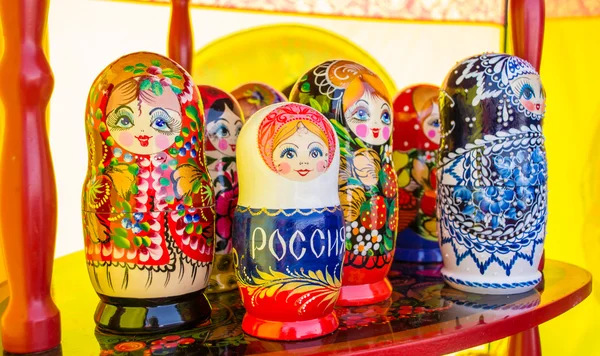 Hand Painted Nesting Dolls — Stock Photo, Image