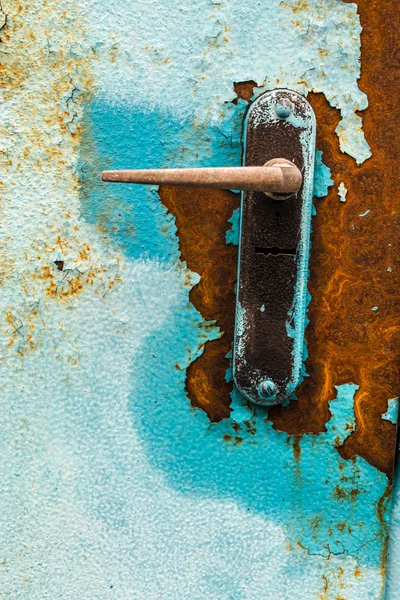 Blue Rust Handle — Stock Photo, Image