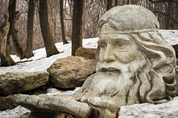 Old Forest Man Statue — Stock Photo, Image