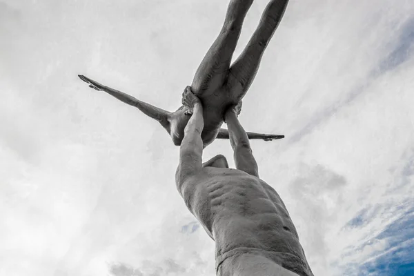 Male Female Stone Ballet Dancers — Stock Photo, Image