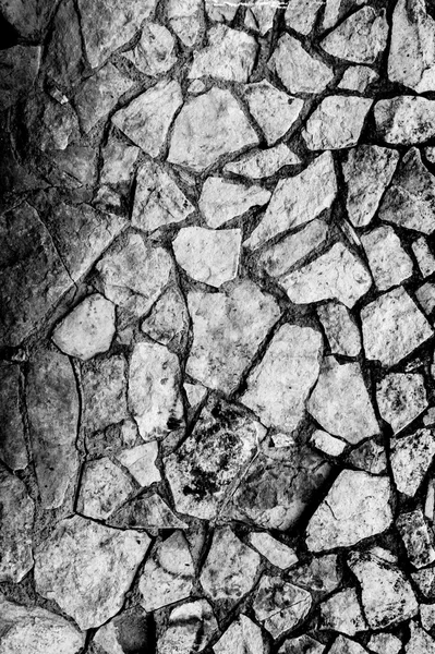 Τσιμέντου τούβλο τοίχο βράχου με διάβρωση — Φωτογραφία Αρχείου
