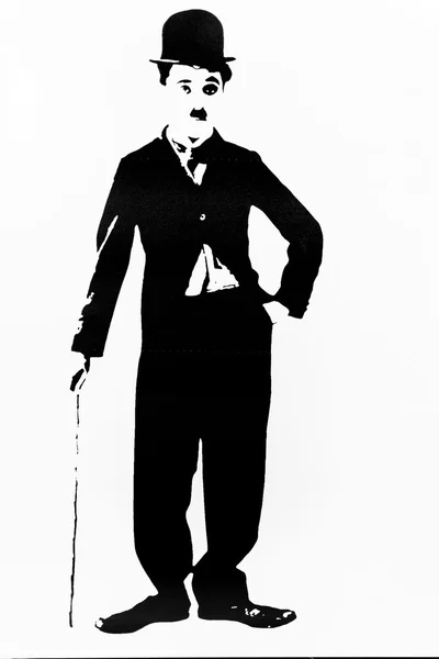 Charlie Chaplin Silhouette — Stockfoto